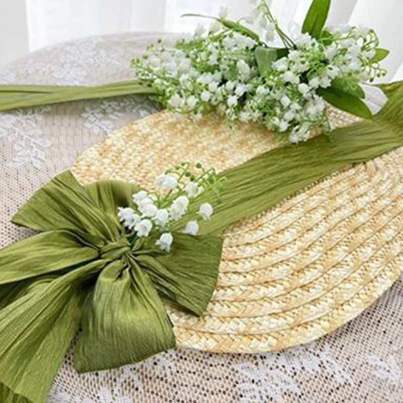 Flower Decor Women for Sun Hat Tea Party Flat Hat Outdoor Beach Summer