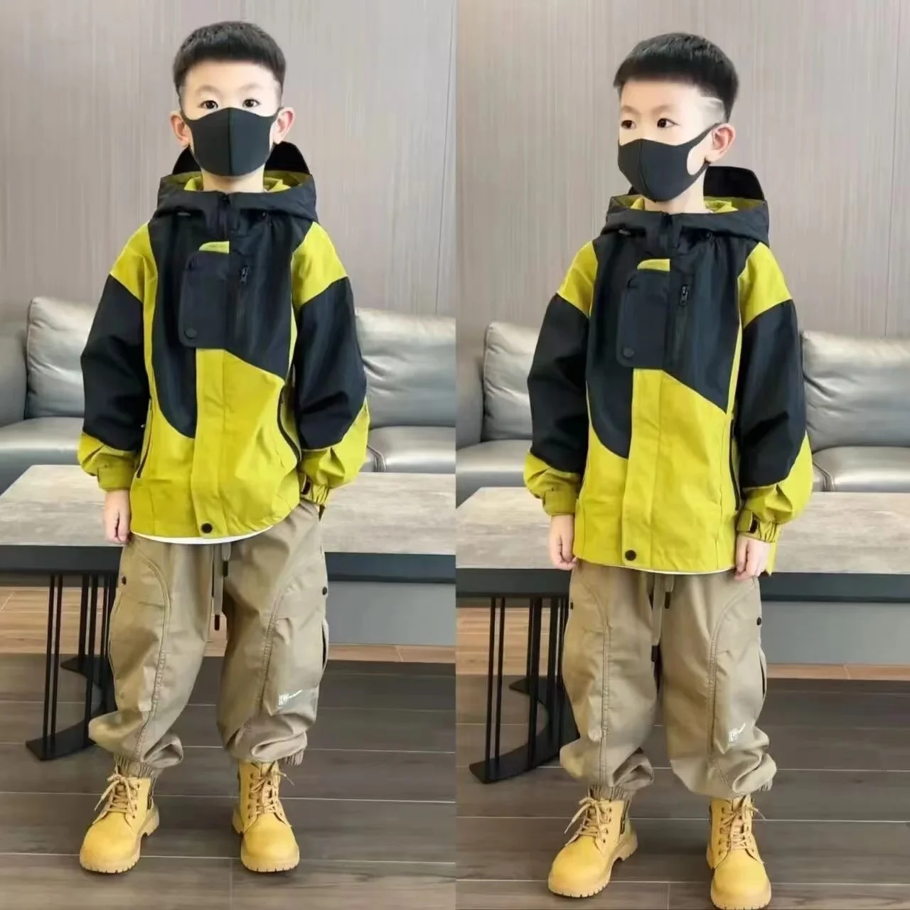 2024 Boys Jackets Spring Autumn Hoody for Kids Waterproof Children Patchwork Teenager Outerwear School Baby Windbreaker Clothing