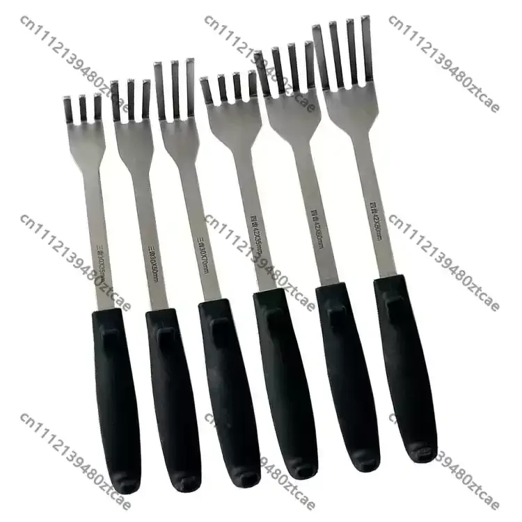 Orthopedic Silicone Handle Retractor Deep Tissue Muscle Hook 3 Prong Spinal Rake High Temperature Resistant Surgical Instrument
