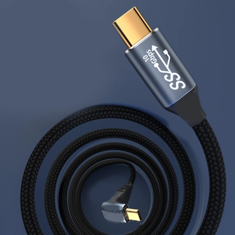 90 stopni rodzaj USB C na rodzaj USB C przedłużacz USB C z męskiego na męskie/kabel męski na żeński 100W type-c PD przewód szybkoładujący