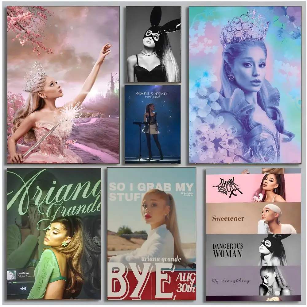 Pop Celebrity A-Ariana Grande Poster Modern Wall Art Bedroom Living Room Print Unframed