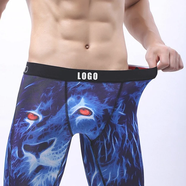 سراويل داخلية رياضية ممتدة تسمح بمرور الهواء وتعرقها للرجال سراويل داخلية رجالية مطبوعة على شكل حيوانات