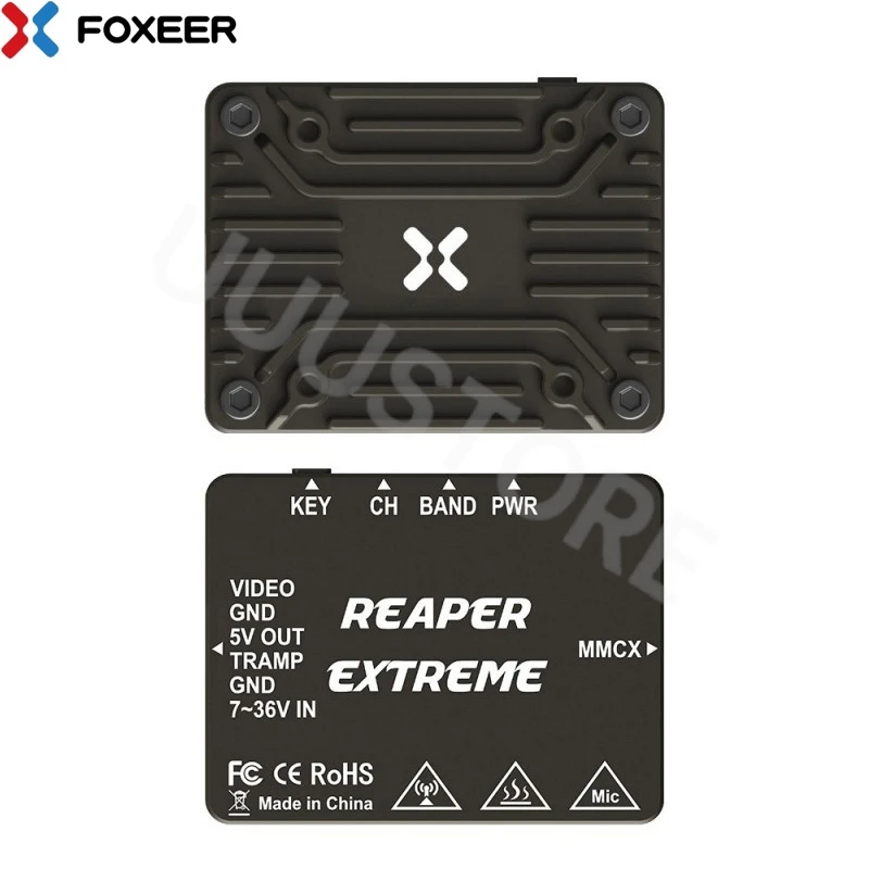 

FOXEER 5,8G Reaper Extreme 1,8 W 72CH FPV VTX 25mW/200mW/500mW/1W/1,8 W Регулируемый 20x20mm для радиоуправляемого дрона дальнего действия