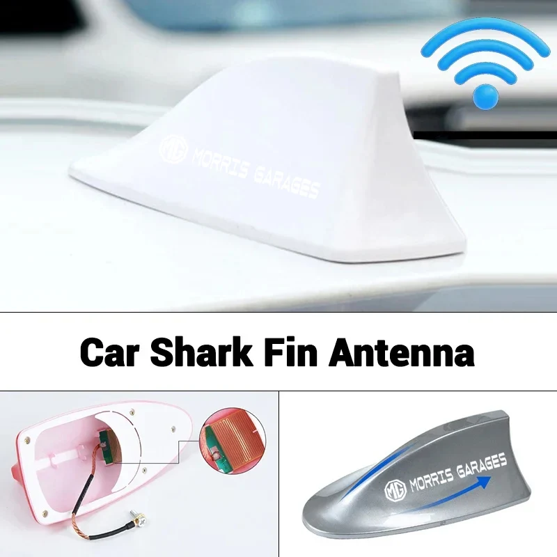 

Car Roof Top Mount Shark Shape Fin Antenna Radio Signal Aerial for MG Logo MORRIS GARAGE GS TF ZR ZS HS EZS MG6 MG3 MG5 MG7