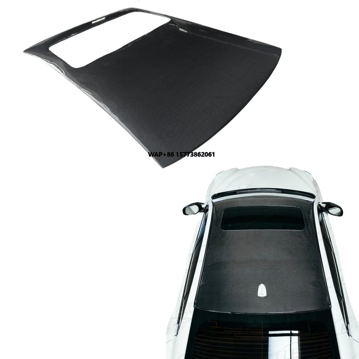 

Carbon Fiber Roof Overlay for Infiniti Q50 2014 Q60 2017 with Sun Roof Sunroof Body Kit