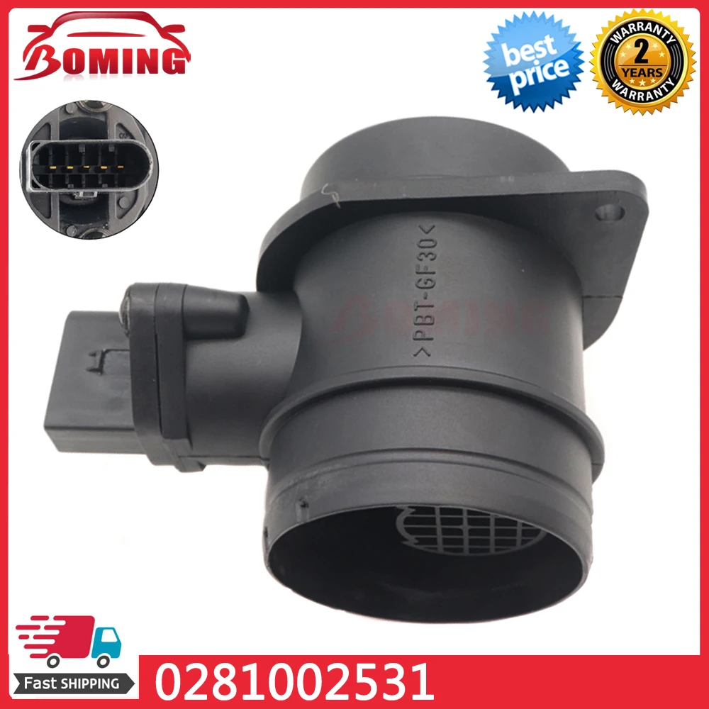 

Car MAF Mass Air Flow Sensor 0281002531 For Volkswagen Beetle Bora Golf Jetta 2004-2009 038906461B 0986284009 038906461BX