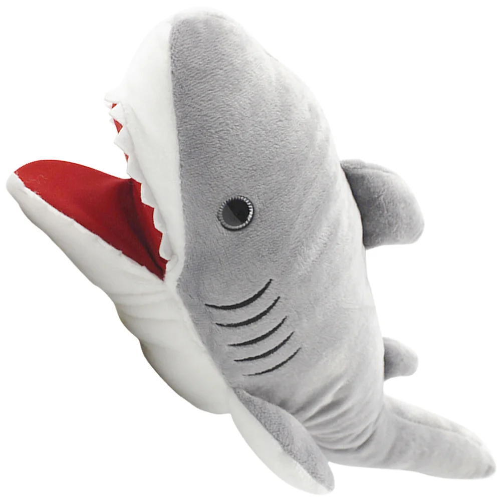 Marioneta de mano de tiburón para niños, Animal relleno interactivo para contar historias, juego educativo, dibujos animados de unión entre padres e hijos, 1 ud.