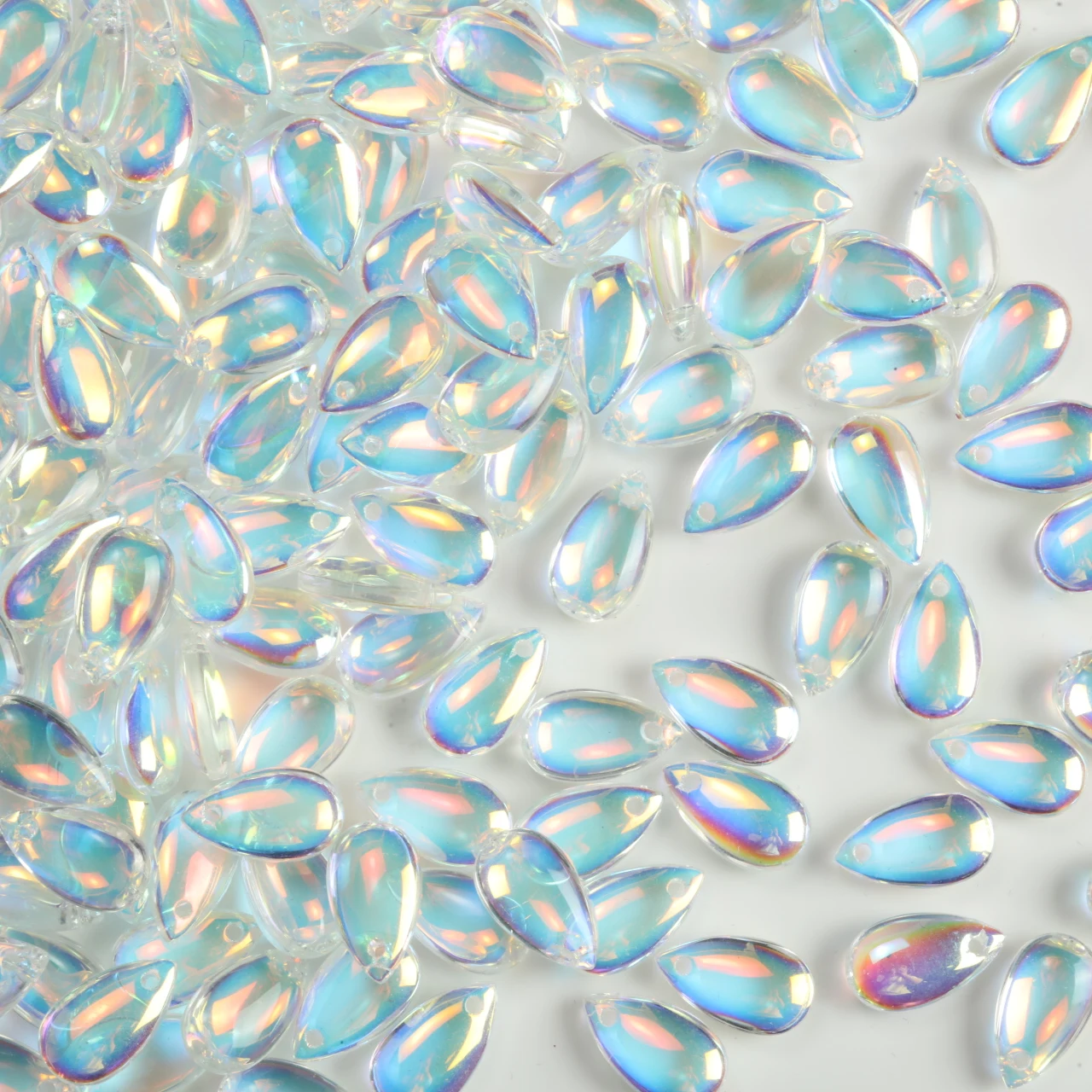 172Pcs 8x14mm Water Drop Shape Beads Czech Glass Beads For Jewelry Making DIY Handmade Hairpin Craft Accessories