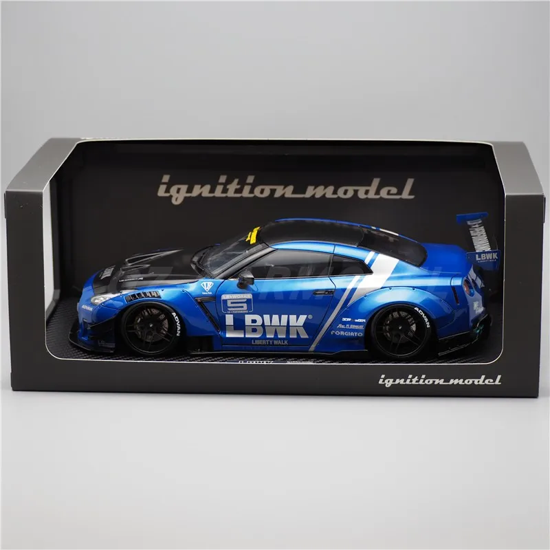 IG 1:18 LB GTR R35 Type 2 Blue IG2340 JDM Simulation Limited Edition Resin Metal Static Car Model Toy Gift