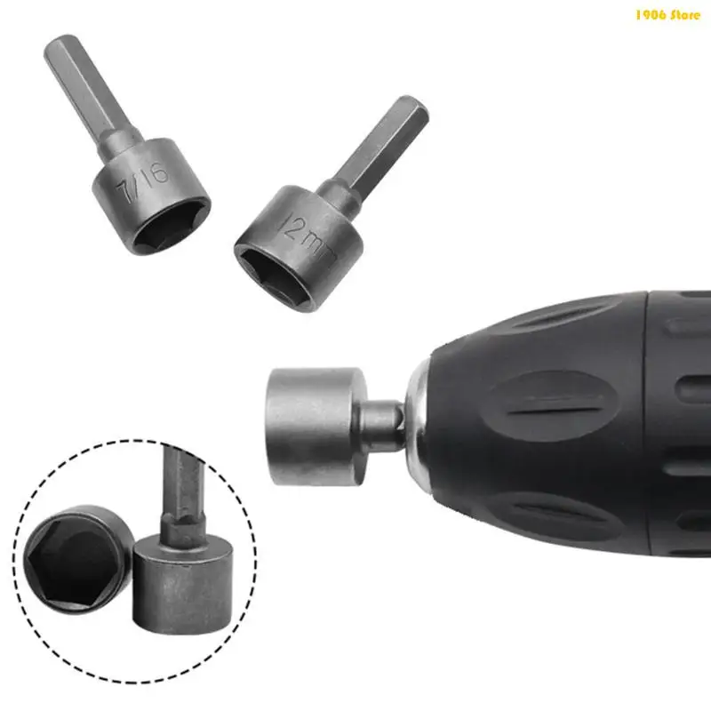 U1JB 9/14Pcs Socket Sleeves Adapter Hexagonal Connectors Socket for Head Outer Electric Wrench Extension Rod Driver Bit