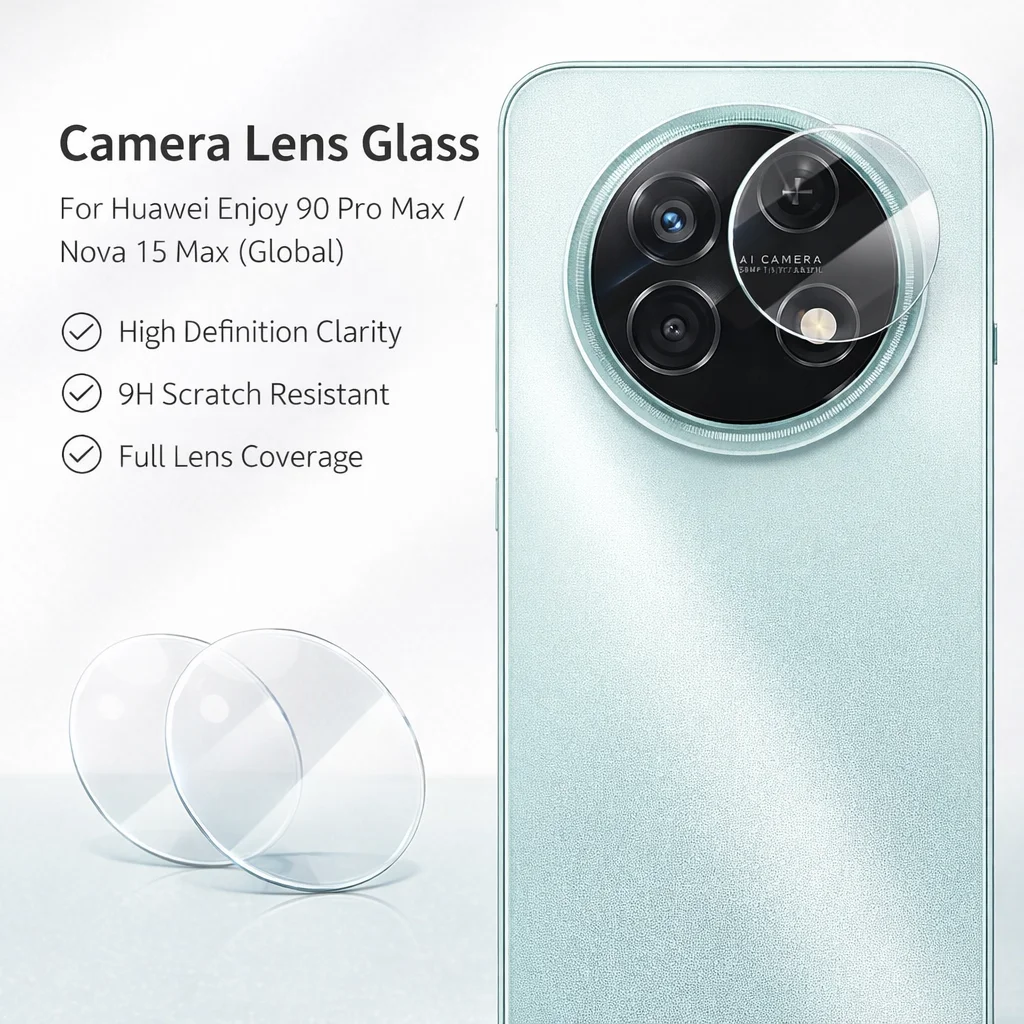 Camera Lens Glass For Huawei Enjoy 90 Pro Max / Nova 15 Max Global HD Clear 9H Hardness LS0002