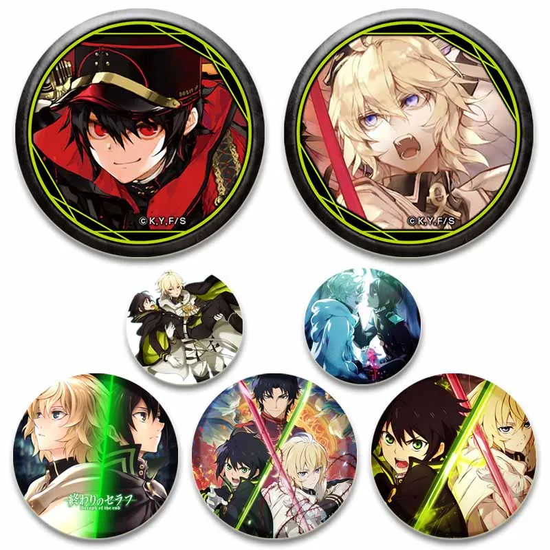 Fashion Jewelry Anime Seraph of The End Brooch Enamel Pin Cartoon Cosplay Badges for Backpack Decor Christmas Gifts Cute Things