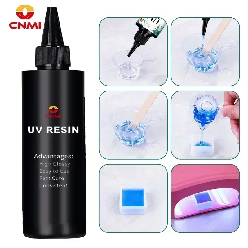 

CNMI Clear UV Glue Ultraviolet Quick Drying Solar Curing Epoxy Resin Mix Tool Transparent High Hardness DIY Jewelry Making Gel