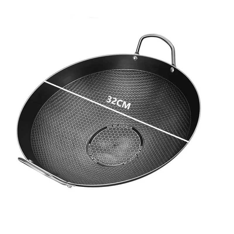 Stainless Steel Wok 32CM Featuring Smooth Finish for Consistent Heat Flow and Minimal Buildup After Repeated Use