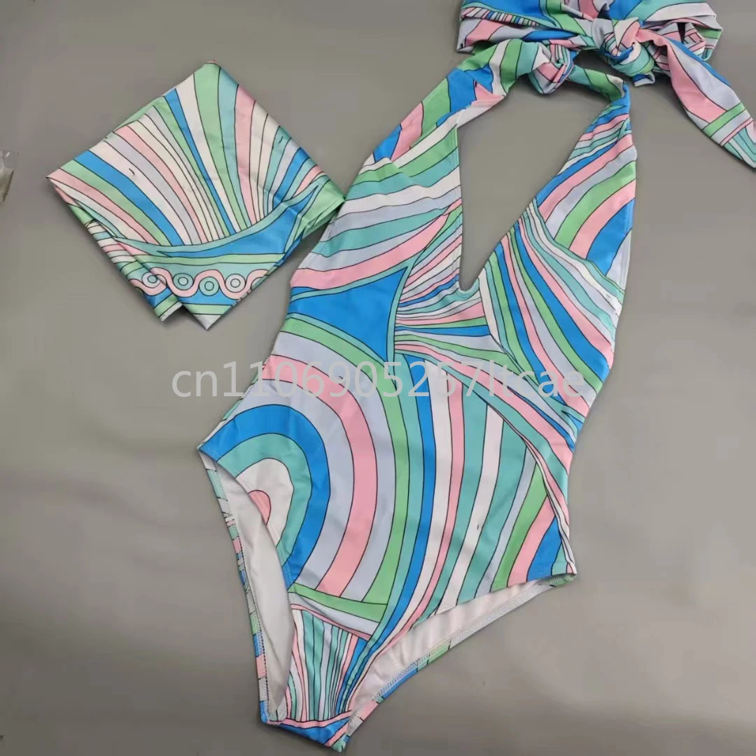 

Classic Design Women's Scarf Swimsuits Letter Signature Logo Designer Brand Scarf Swimsuits