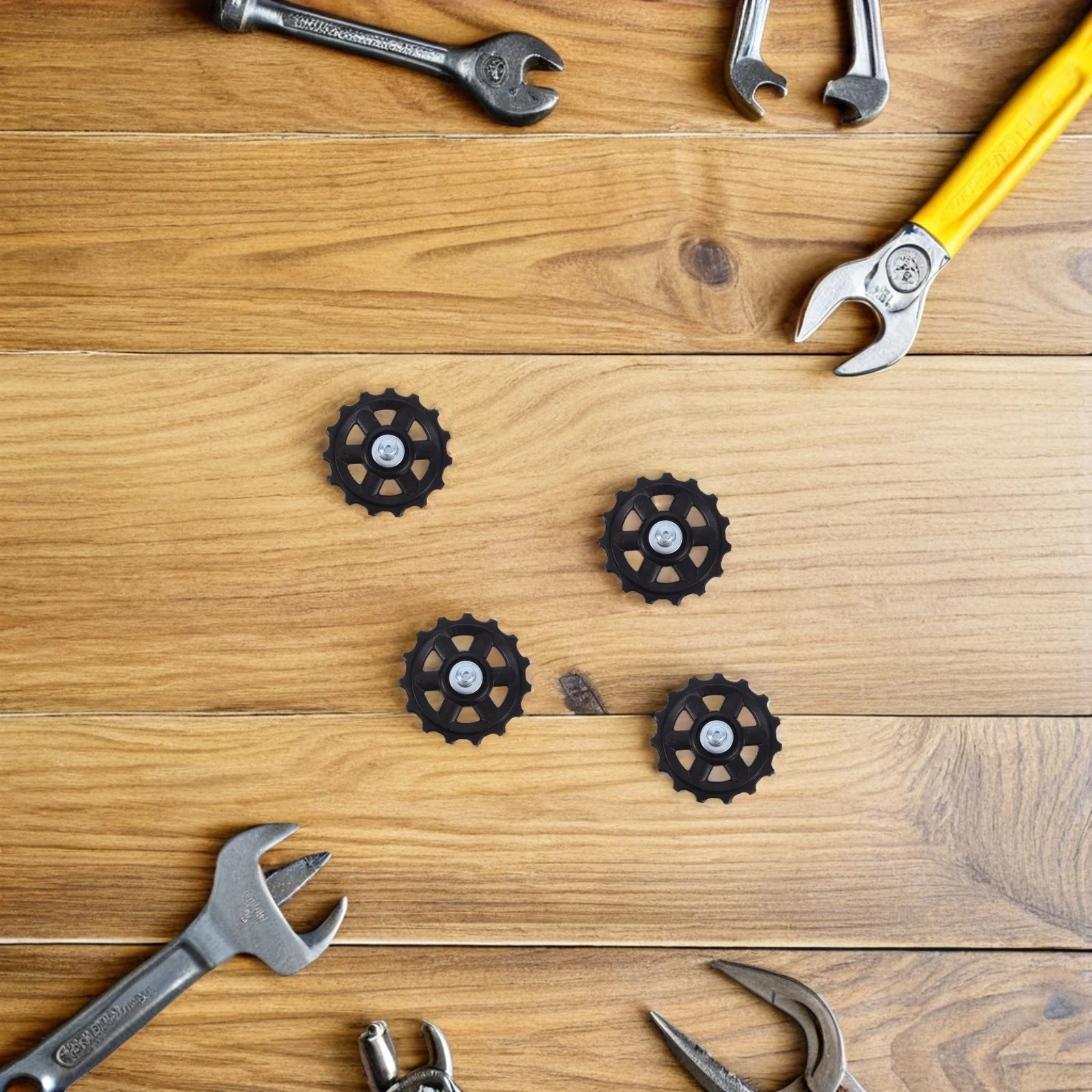 

10Pcs Bicycle Rear Derailleur Pulley Wheel Mountain Bike Wide Teeth Guide Roller Sealed Bearing Durable Lightweight Accessories