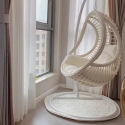 Balcony Hanging Chair Household Hanging Basket Rattan Indoor Hammock Swing Nest Chair Bedroom Single Cradle