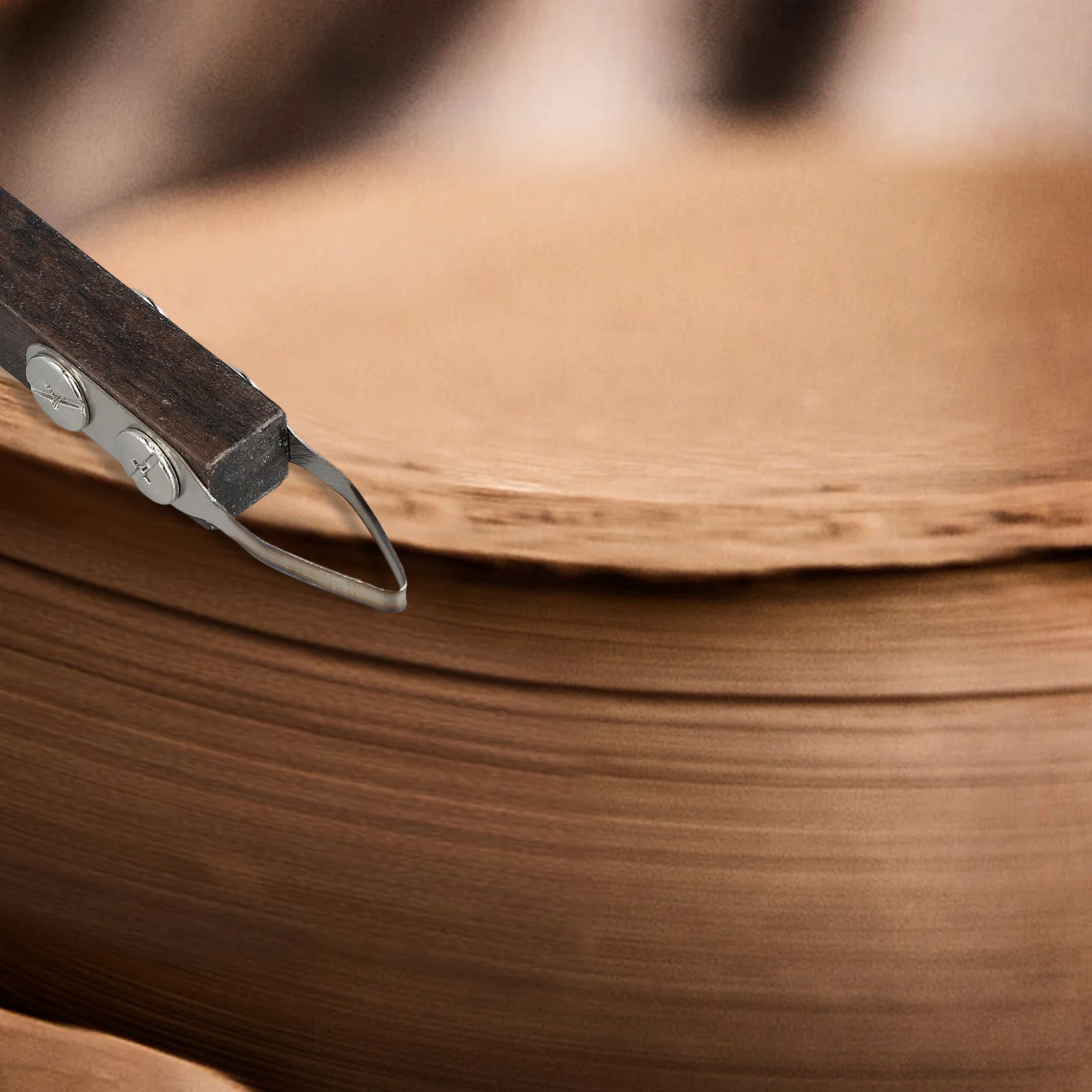 Clay Sculpting Trimming Scraper with Stainless Steel Blade and Solid Wood Handle for Consistent Refinement in Ceramics
