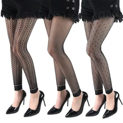 sexy women black fishnet pantyhose tights chic fashion tattoo  stocking Gothic Tights Hosiery ankle-length cropped