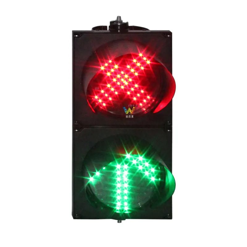 200mm 2 Aspects Red Cross Green Arrow Car Washing Station Stop Go Signal Light on Sale