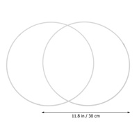 2pcs Round Iron Ring Lampshade Frame 30Cm Metal Shade Fitter For Chandelier Pendant Light Diy Lamp Cage Guard Holder Lighting