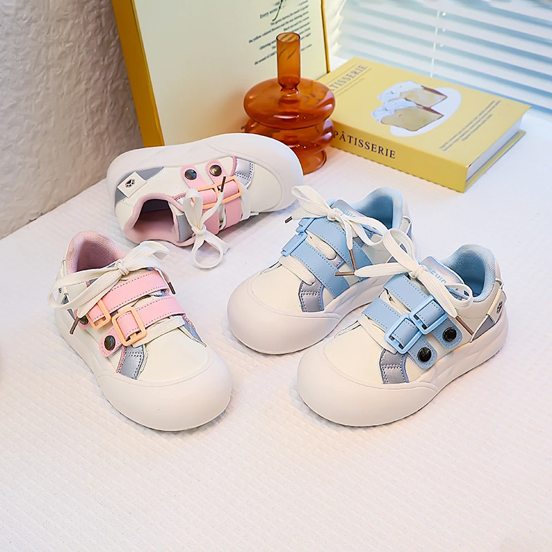 

Spring Autumn Girls Sports Shoes School New Children Causal Tennis Shoes Trend Patchwork Versatile Kids Fashion Chunky Sneakers