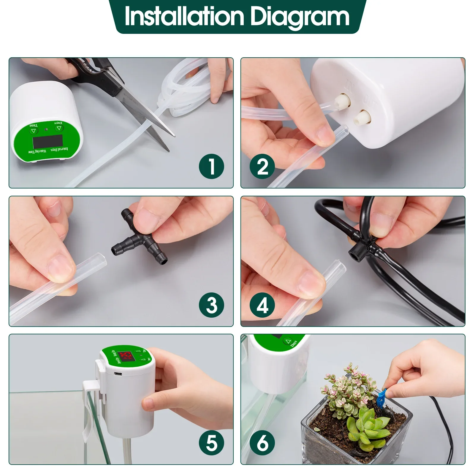 Pump Intelligent Drip Irrigation Water Pump Timer System Garden Watering Automatic Device Solar Energy Chargingpotted Plant view 5