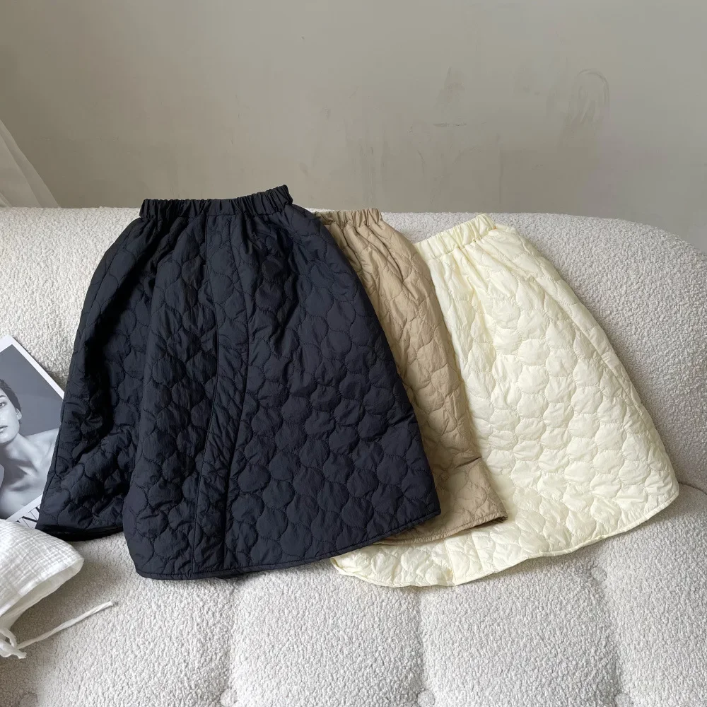 

Children Skirt 2024 Autumn and Winter Girls Korean Color Skirt Children Plus Cotton Skirt Girls Skirts Kids Skirts for Girls