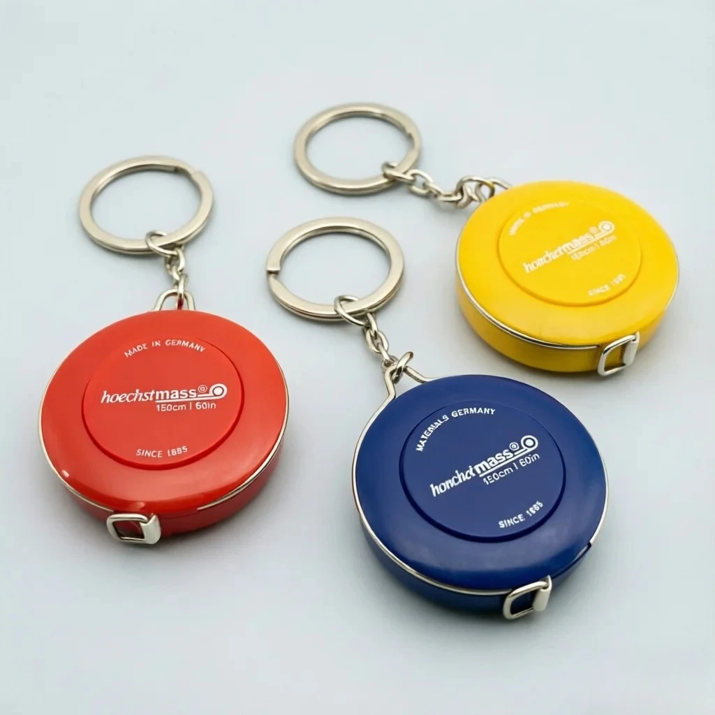 

Multifunctional Color Personalized Tool Keyring Metal Tape Measure Keychain Functional Plastic Measure Ruler Key Ring Gift