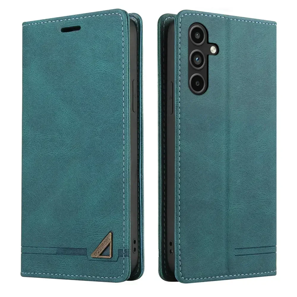Etui Skórzane na Telefon Samsung A57 A56 A55 A54 A52 A17 5G, Pokrowiec typu Book Case, Funda Galaxy A26 A34 A53 A73 A23 33 72 A06 A16 A35 A25 A15 A36 56 — zdjęcie produktu 4