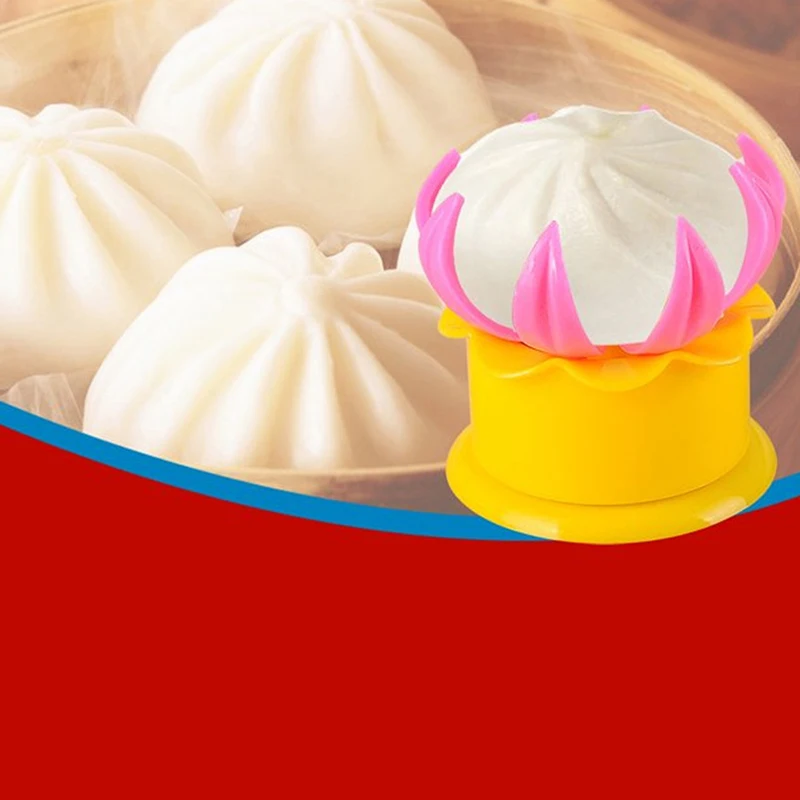 1Pc Random color Chinese Baozi Mold Steamed Stuffed Bun Mold Maker Dim Sum Shaper^..