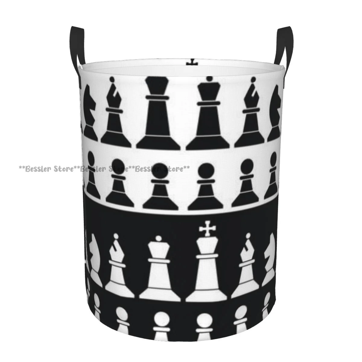 Foldable Laundry Basket for Dirty Clothes Chess Pieces Icons Storage Hamper Kids Baby Home Organizer