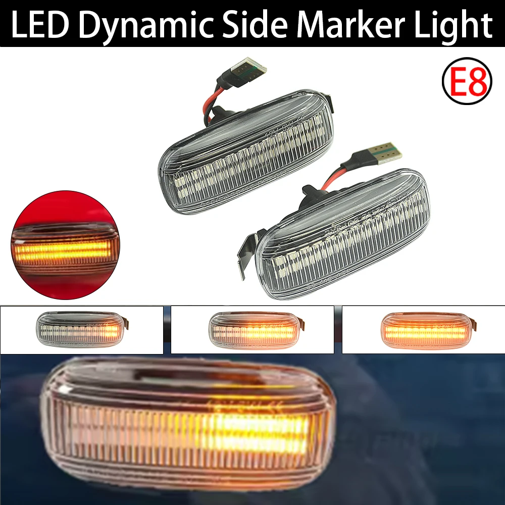 2Pcs LED Sequential Dynamic Fender Side Marker Turn Signal Lamp OEM 8E0949127 For Audi A3 S3 8P A4 S4 RS4 B6 B7 Car Light Access