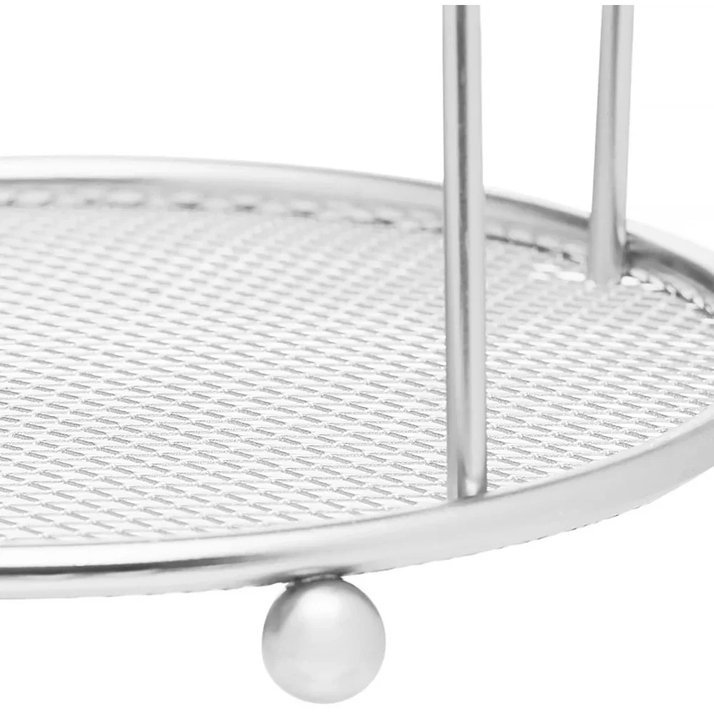 

Satin Nickel Toilet Paper Holder Metal Bathroom Organizer Cylindrical Design Extra Roll Storage Compact Essential