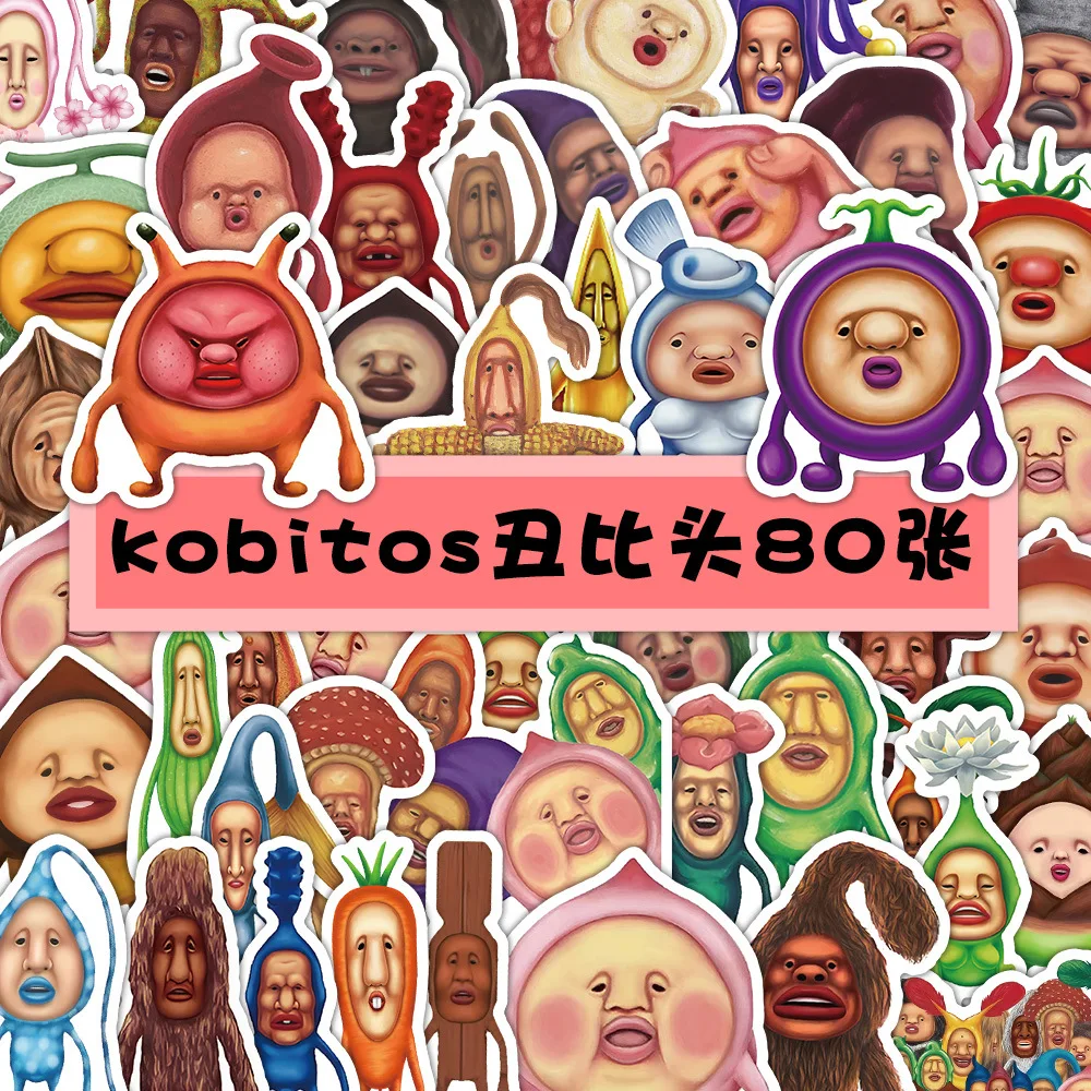 

80PCS Cartoon Kobitos Graffiti Stickers Creative Decoration Mobile Phone Case Notebook Water Cup Skateboard Waterproof Toys gift