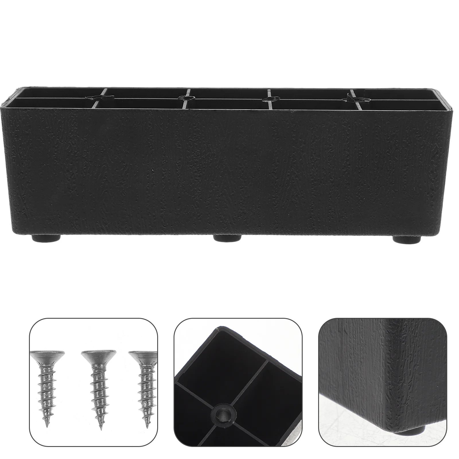 

4Pcs Durable Plastic Bed Risers Furniture Lifts for Beds Sofas Couches Prevent Sliding Scratch Resistant Bed Riser