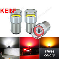 KEIN 2PCS 12V 24V R5W P21/5W Led Bulb 1156 BA15S P21W 1157 BAY15D COB Red R10W Tail Brake Reverse Parking Signal Car Light Lamps