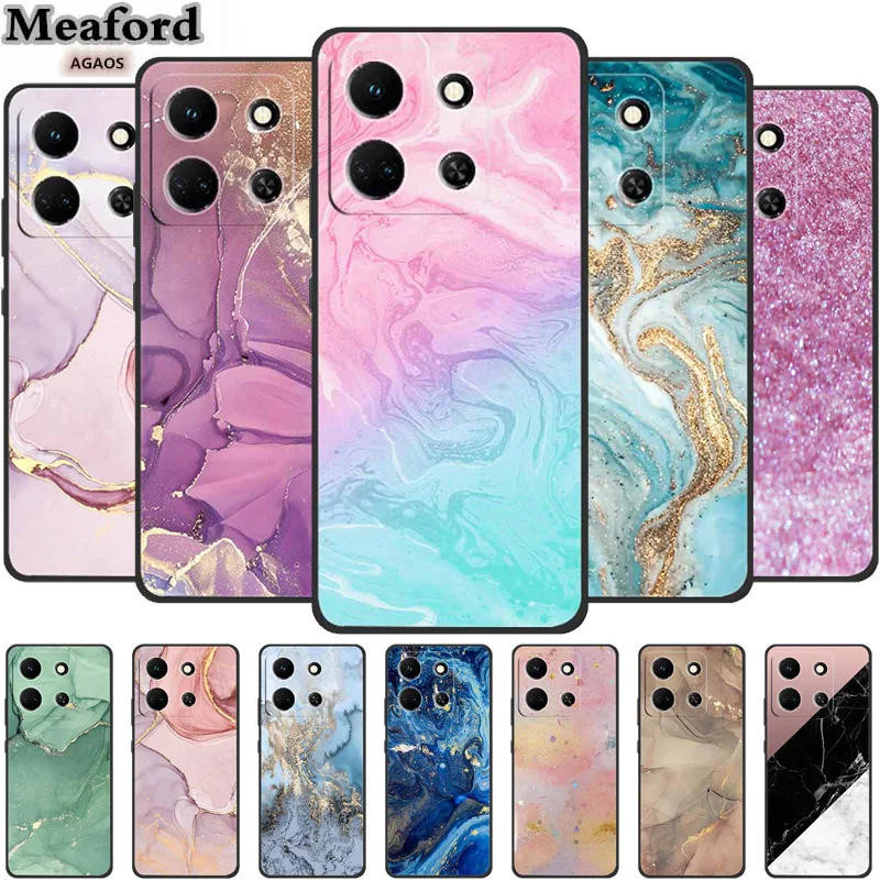 For Infinix Note 30 30i Case Marble Note30i TPU Soft Silicone Phone Cases for Infinix Note 30 5G Infinix Note30 4G Cartoon Shell