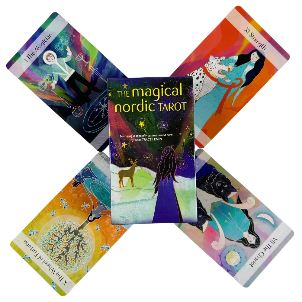 The Magical Nordic Tarot Cards 10*6.3cm A 79 Deck Inspired By Old Nordic Myths and Folklore Divination Game Cards