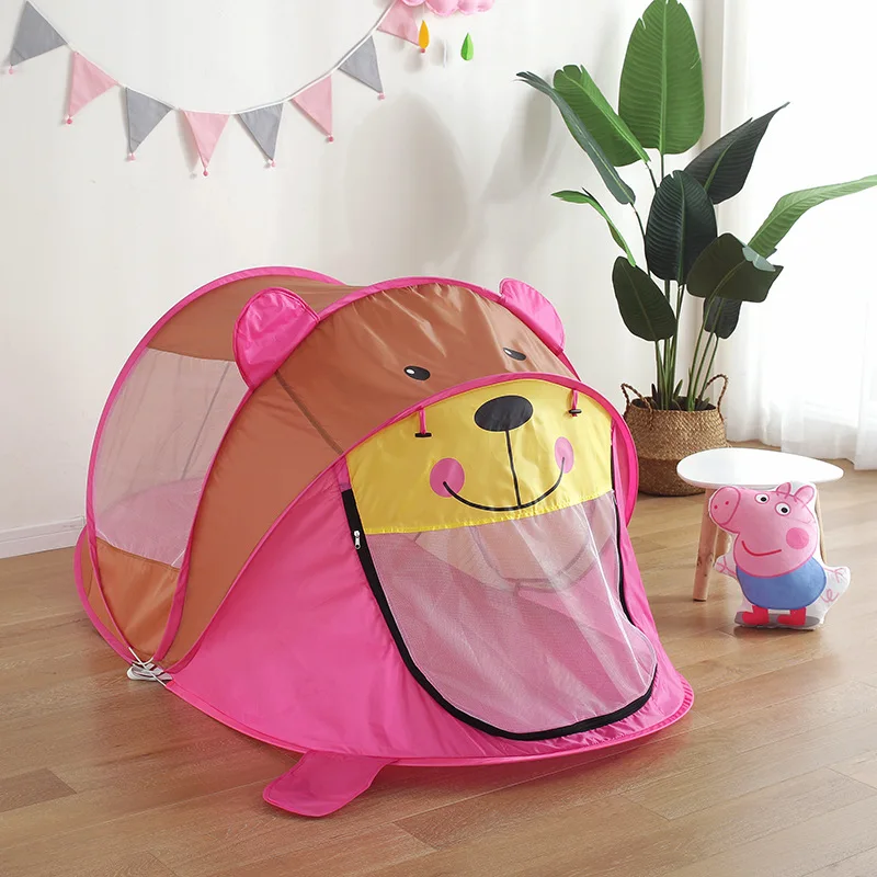 Kids Pop-Up Play Tent Instant Foldable Indoor Outdoor House Easy Setup Toy for Camping & Pretend Play