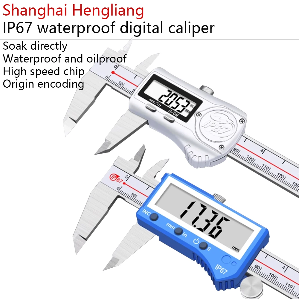 

IP67 Waterproof And Oil-Proof Digital Caliper High-Precision Stainless Steel Electronic Vernier Caliper Step Depth Measurement