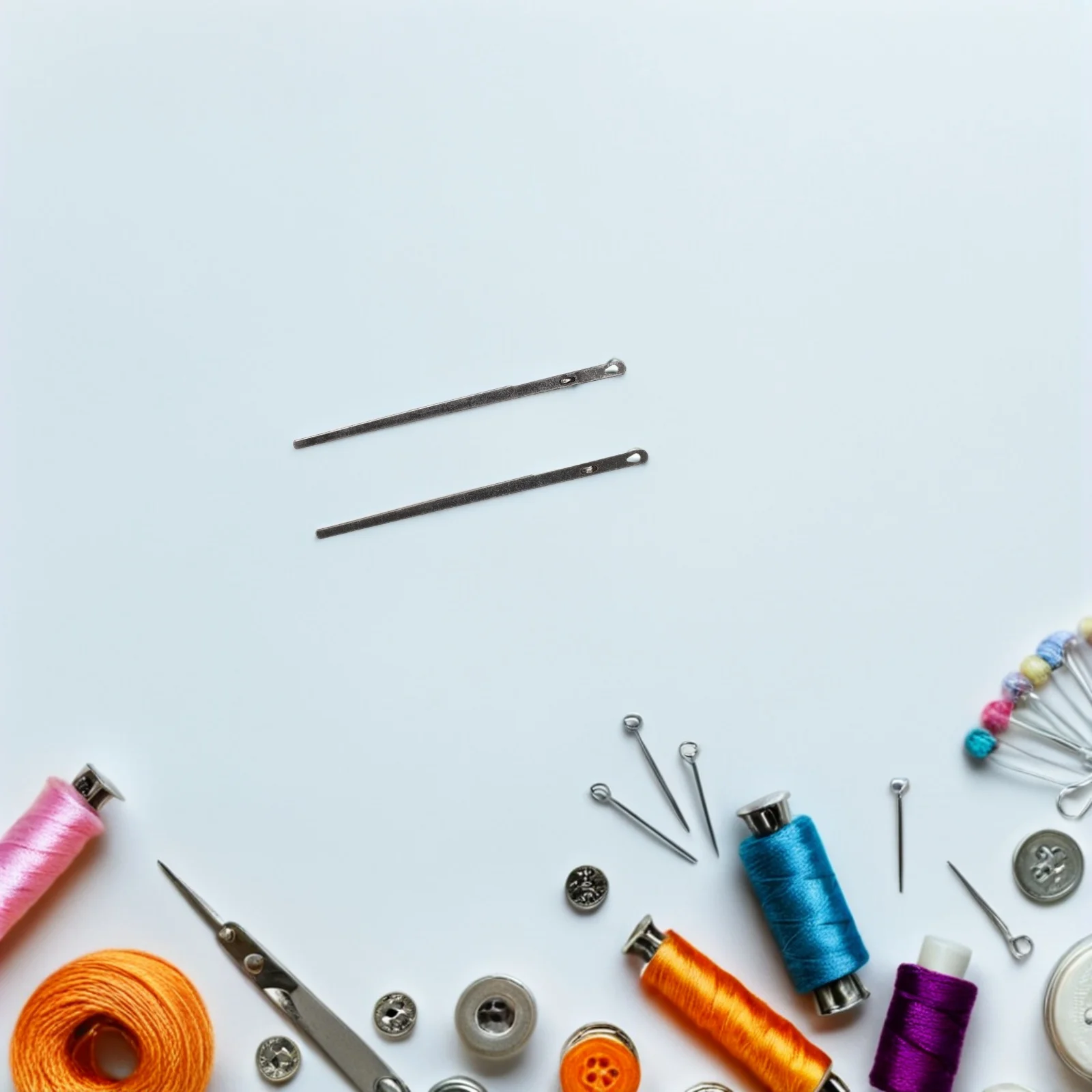 

2Pcs Flat Head Needle Professional Double Hole Weaving Tool for Heavy Duty Stitching Craft Repair Projects