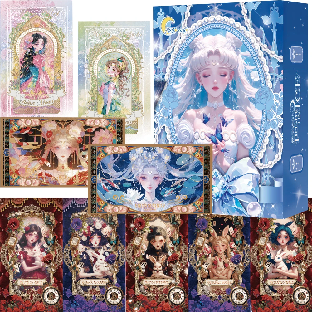 

Sailor Moon Collection Cards for Fans Lovely Girls Fun Game Console Design Anime Cartoon Character Long Cards Creative Toy Gifts