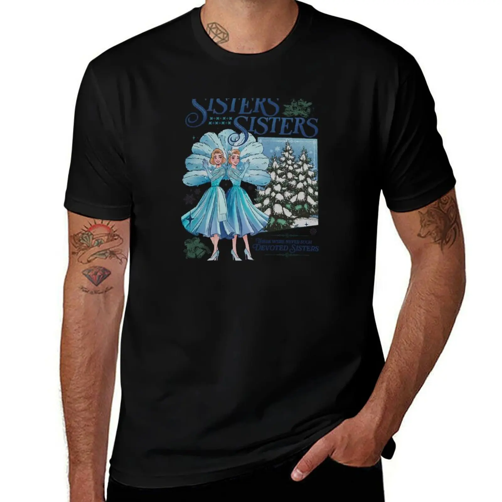 Haynes Sisters White Christmas Movie, Sisters Sisters Christmas Song T-Shirt Large Size Loose Casual Tee T-Shirt