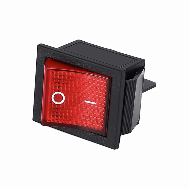 5pcs 2 Position Red Light Rocker Switch 16A/250V KCD4-20 4 Pin ON/OFF Toggle Switches 35 x 25.5 x 10mm