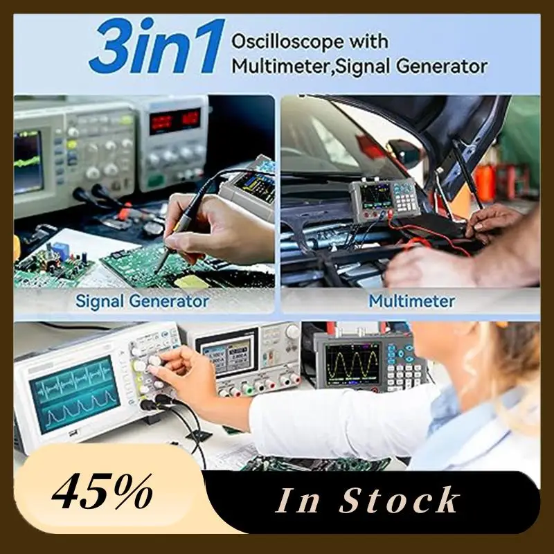 

2025 Trend1set 2-Channel Handheld Oscilloscope 120Mhz Bandwidth 500Msa/S + Digital Multimeter Tester Auto Range 3-In-1