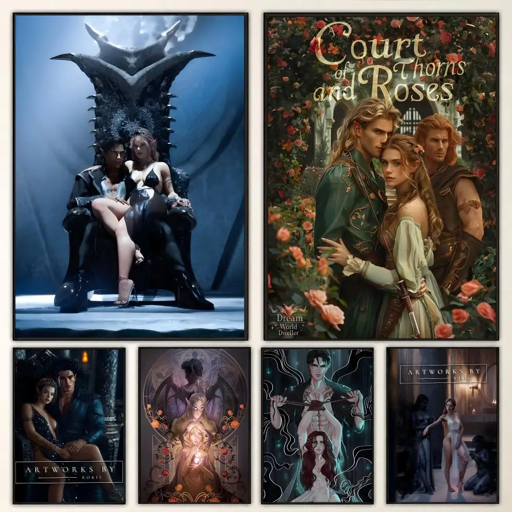 A Court of Thorns and Roses Fae Fantasy Book Series Poster Aesthetic Art Print for Bedroom & Living Room Decor, Unframed