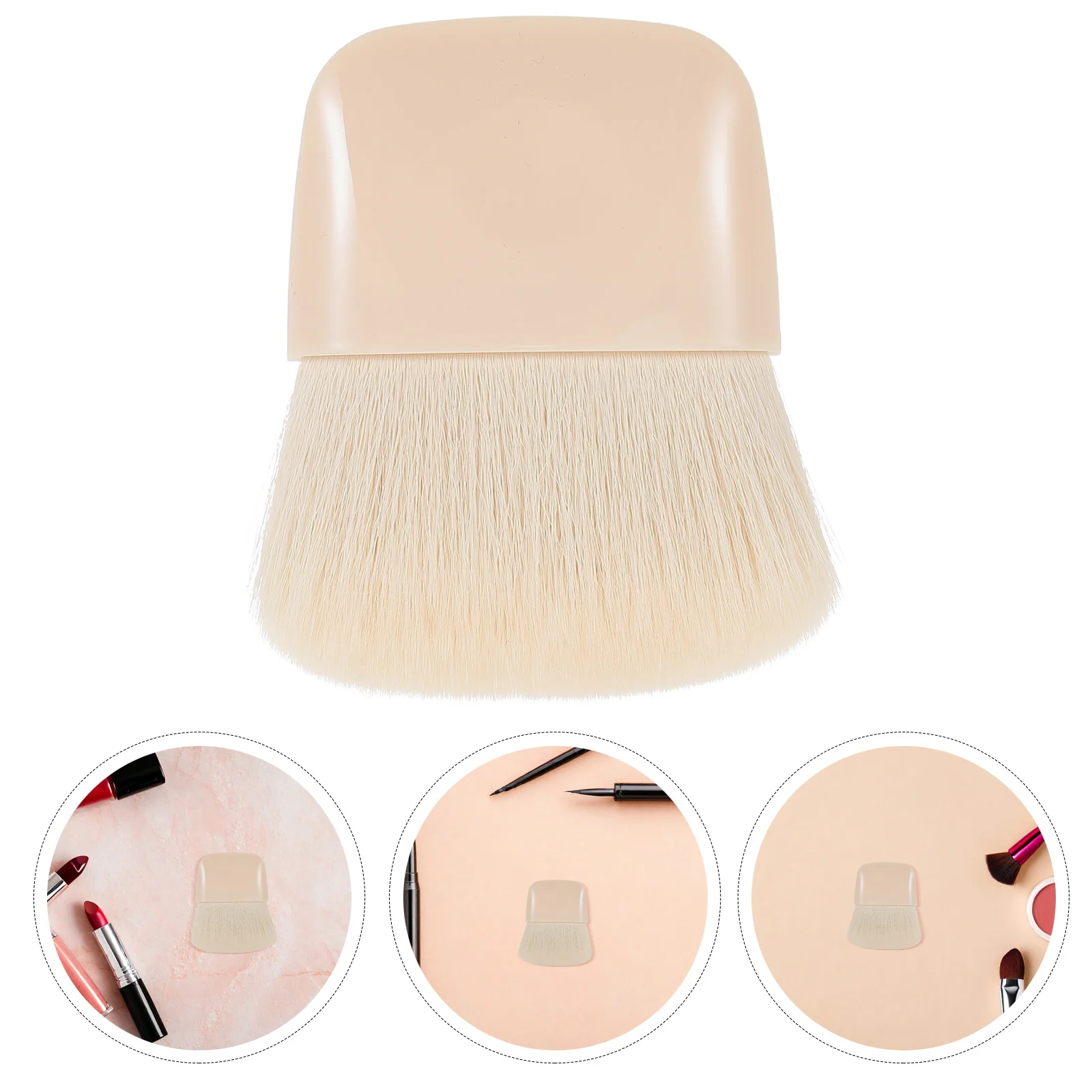 Kompaktowy pędzel do pudru i różu, mini, podróżny, z miękkim włosiem, aplikator do makijażu twarzy do szybkiej retuszowania, niezbędny dla kobiet.