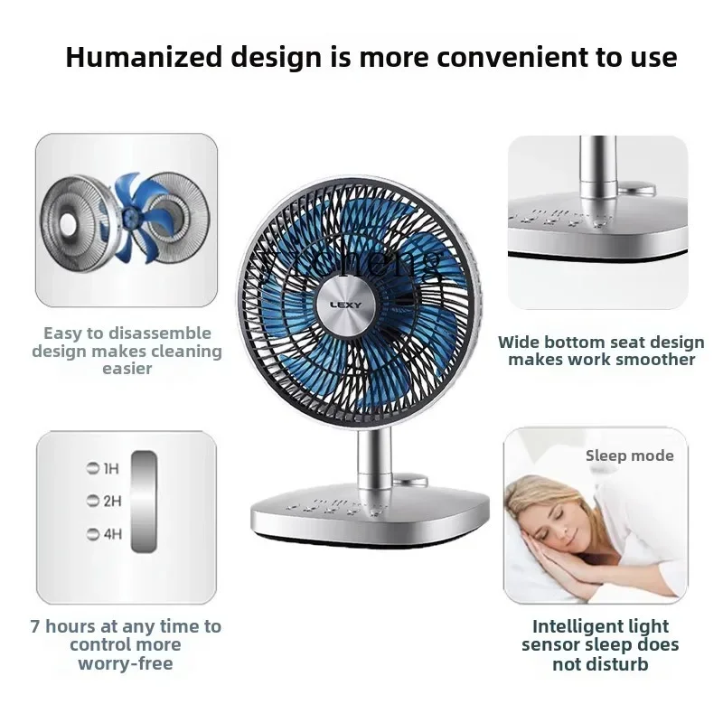 ZZ 電動ファン家庭用サイレントミニデスクトップインテリジェント空調循環ファン