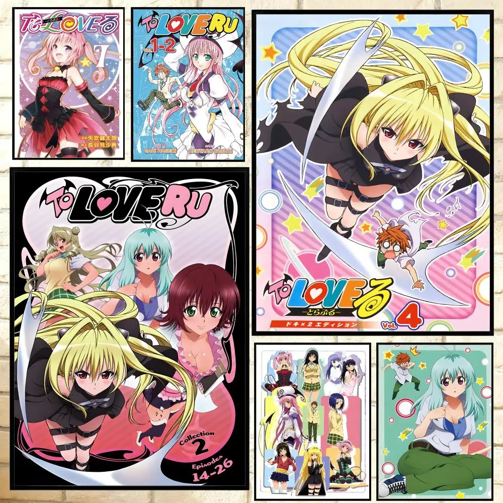 anime To LOVE-Ru Poster HD Poster Anime Aesthetic Wall Art For Game Anime Lovers Bedroom Gaming Room Decor Ideal Gift